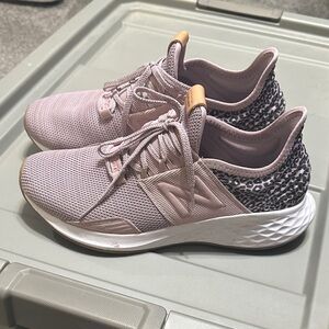 New Balance Women's Pink and Leopard Athletic Shoes